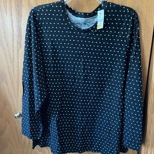 Lane Bryant casual long-sleeve black shirt